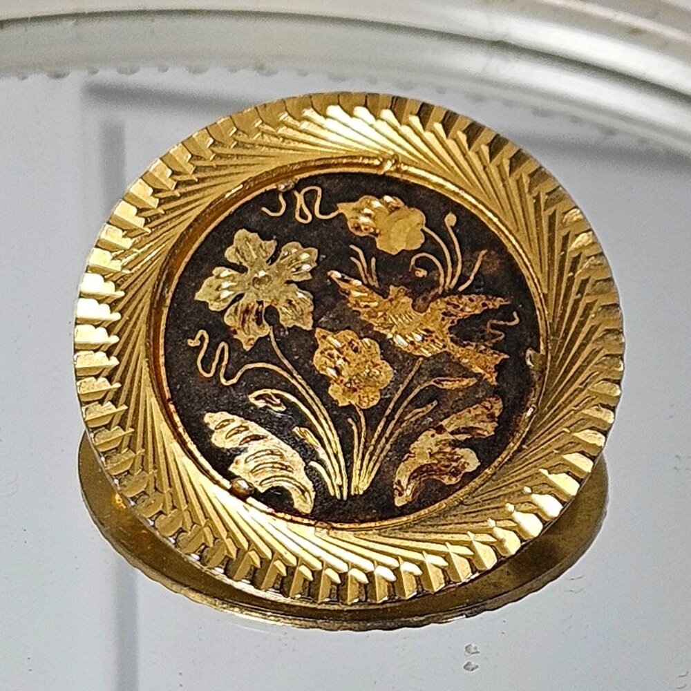 Antique Damascene Brooch